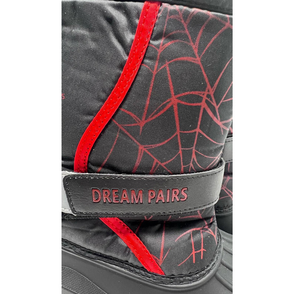 Dream Pairs Kamick Boys Black Red Spider Web Boots Fur Inside Size 13 - Picture 8 of 9
